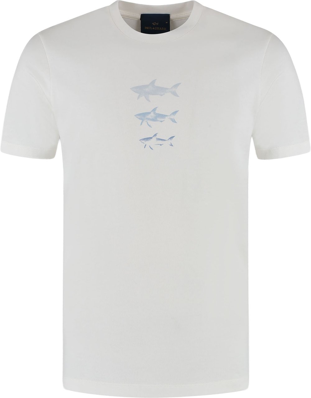 Paul & Shark Men's Knitted Cotton T-shirt Wit
