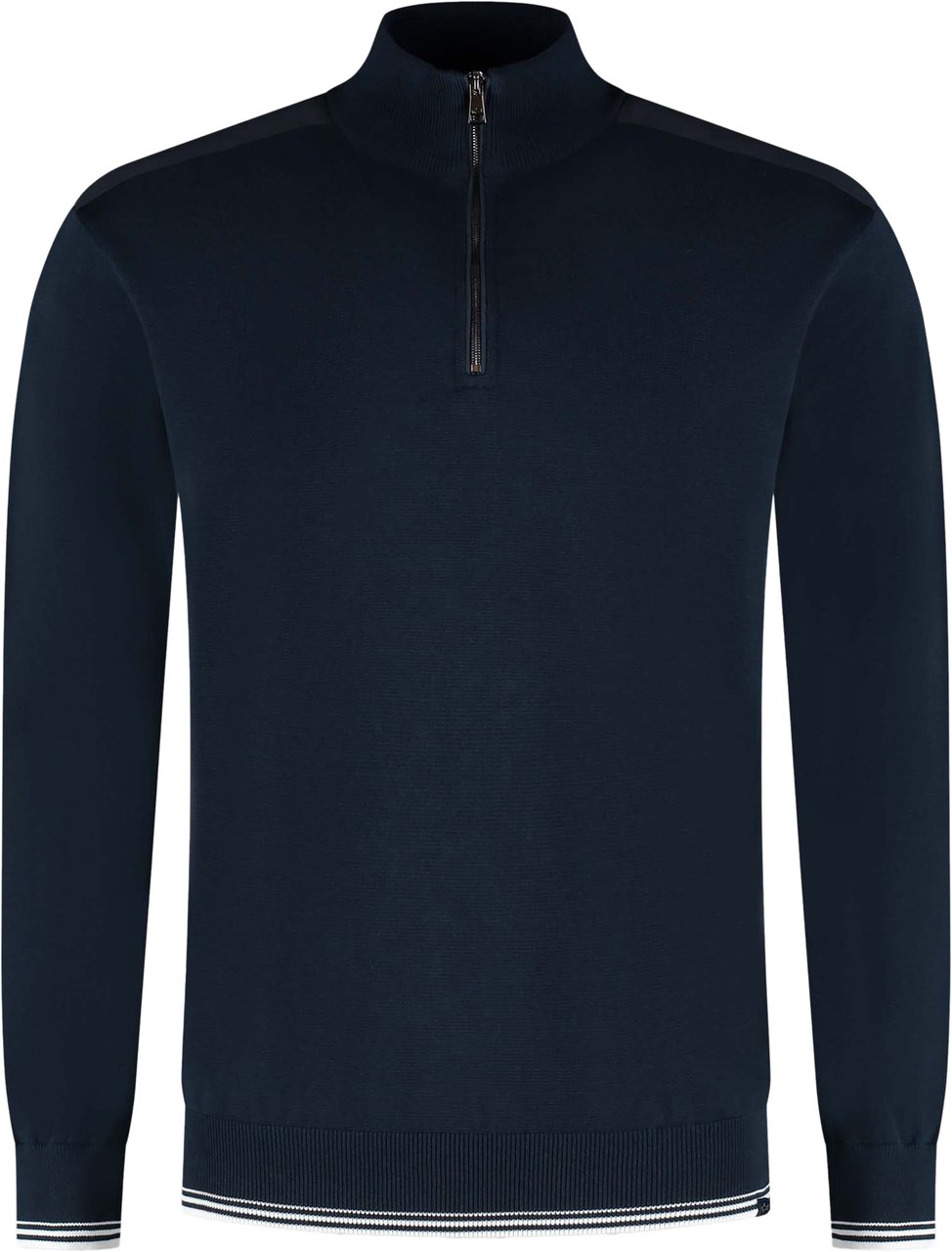 Paul & Shark Men's Woven Cotton Zipped Sweater Blauw