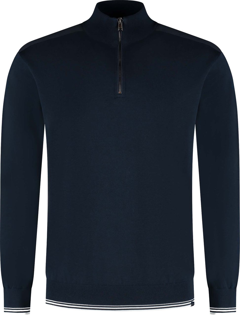 Paul & Shark Men's Woven Cotton Zipped Sweater Blauw