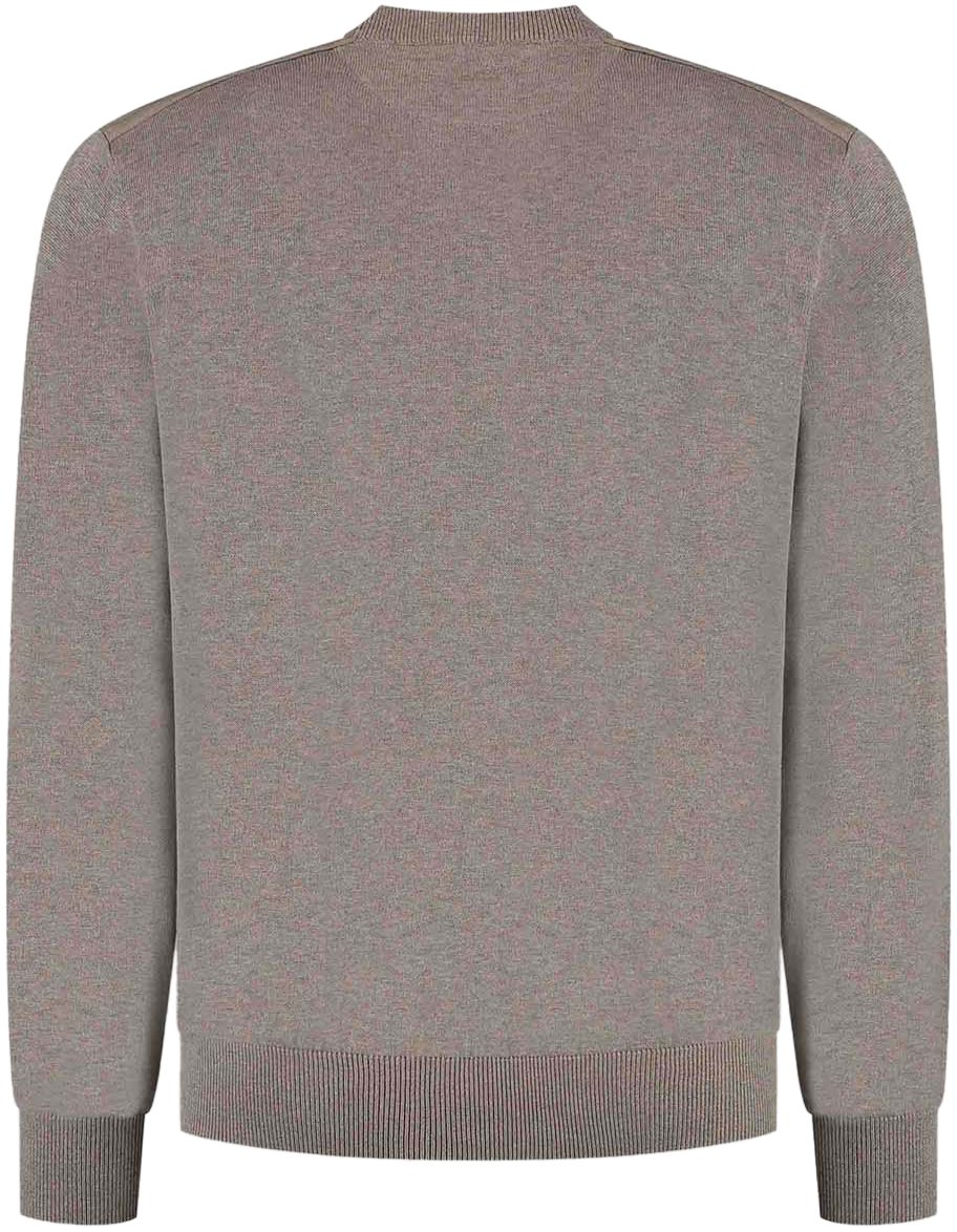 Paul & Shark Mens' Knitted Silk Cotton Round-neck Sweater Bruin