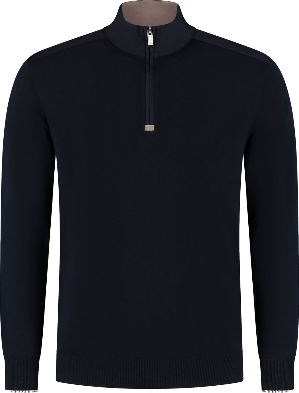 Paul & Shark Men's Knitted Wool Zipped Sweater Blauw