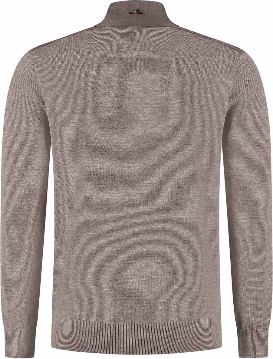 Paul & Shark Men's Knitted Wool Zipped Sweater Bruin