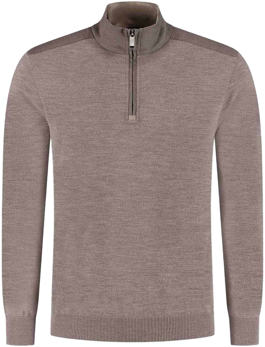 Paul & Shark Men's Knitted Wool Zipped Sweater Bruin