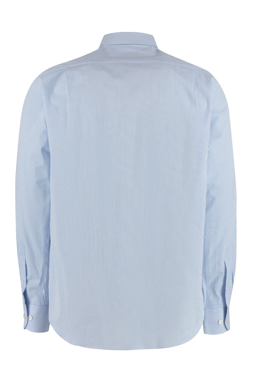 Paul & Shark Striped cotton shirt Lichtblauw