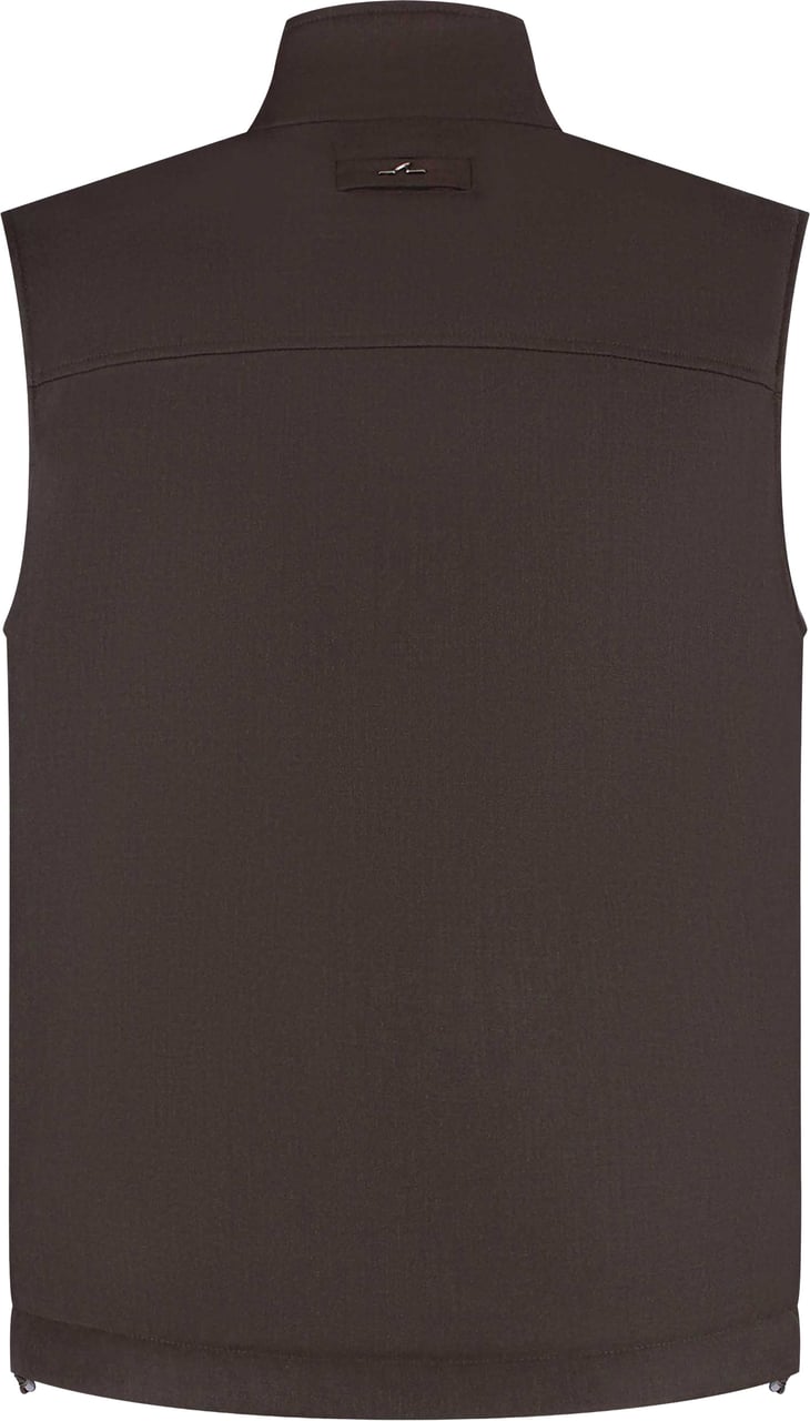 Paul & Shark Men's Woven Reversible Vest Bruin