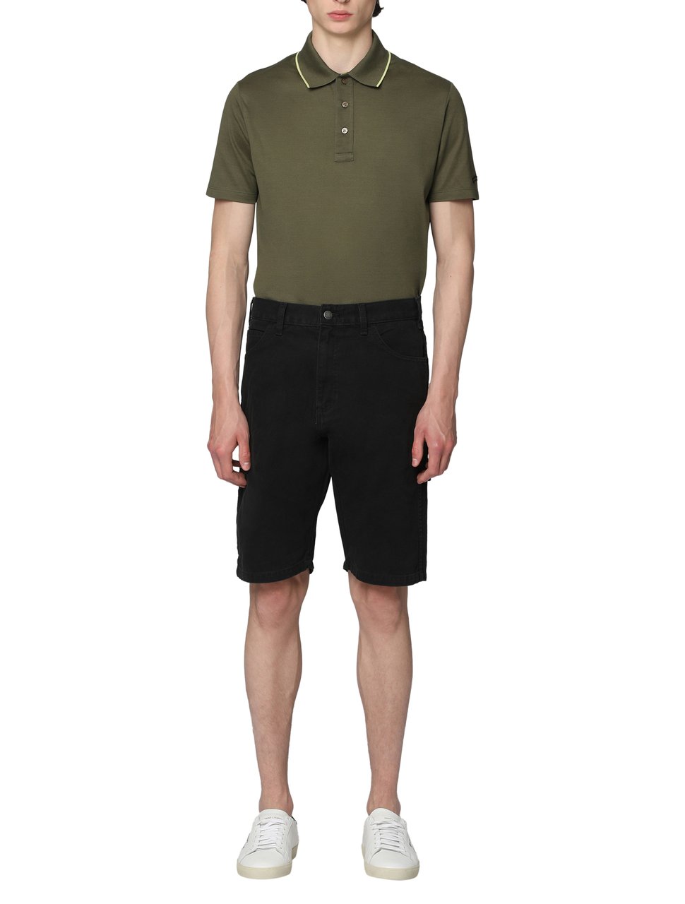 Paul & Shark Short sleeve cotton polo shirt Groen