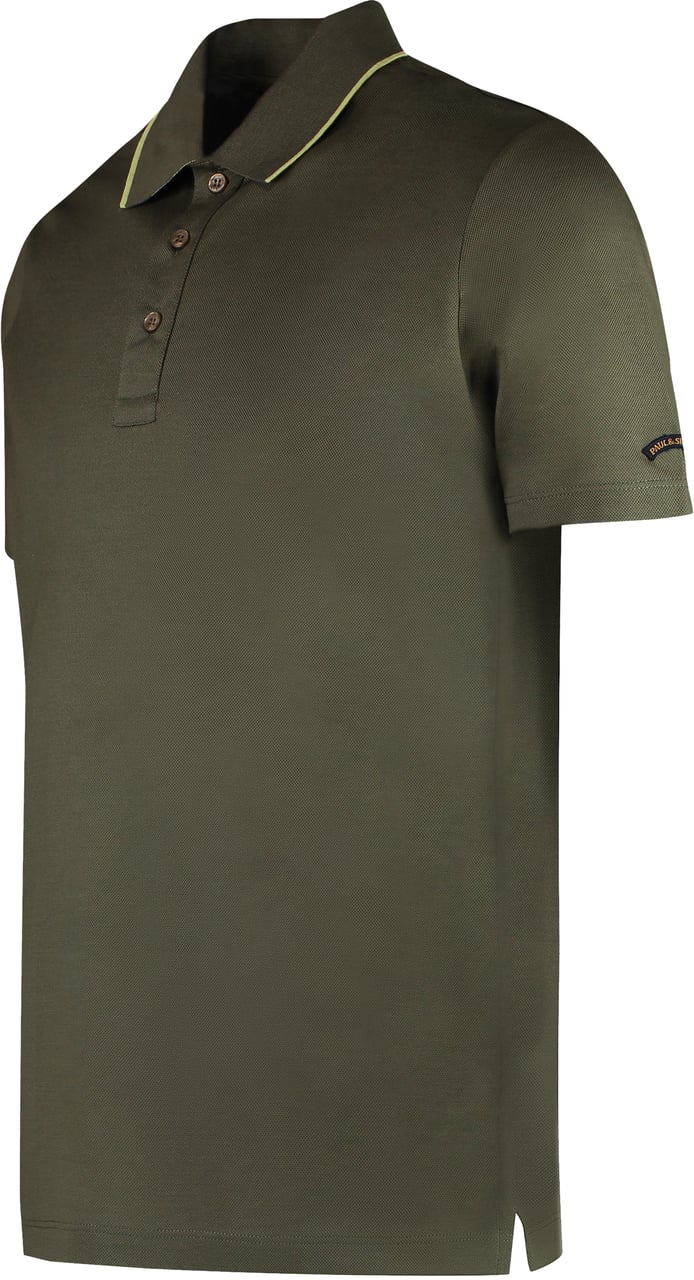 Paul & Shark Short sleeve cotton polo shirt Groen