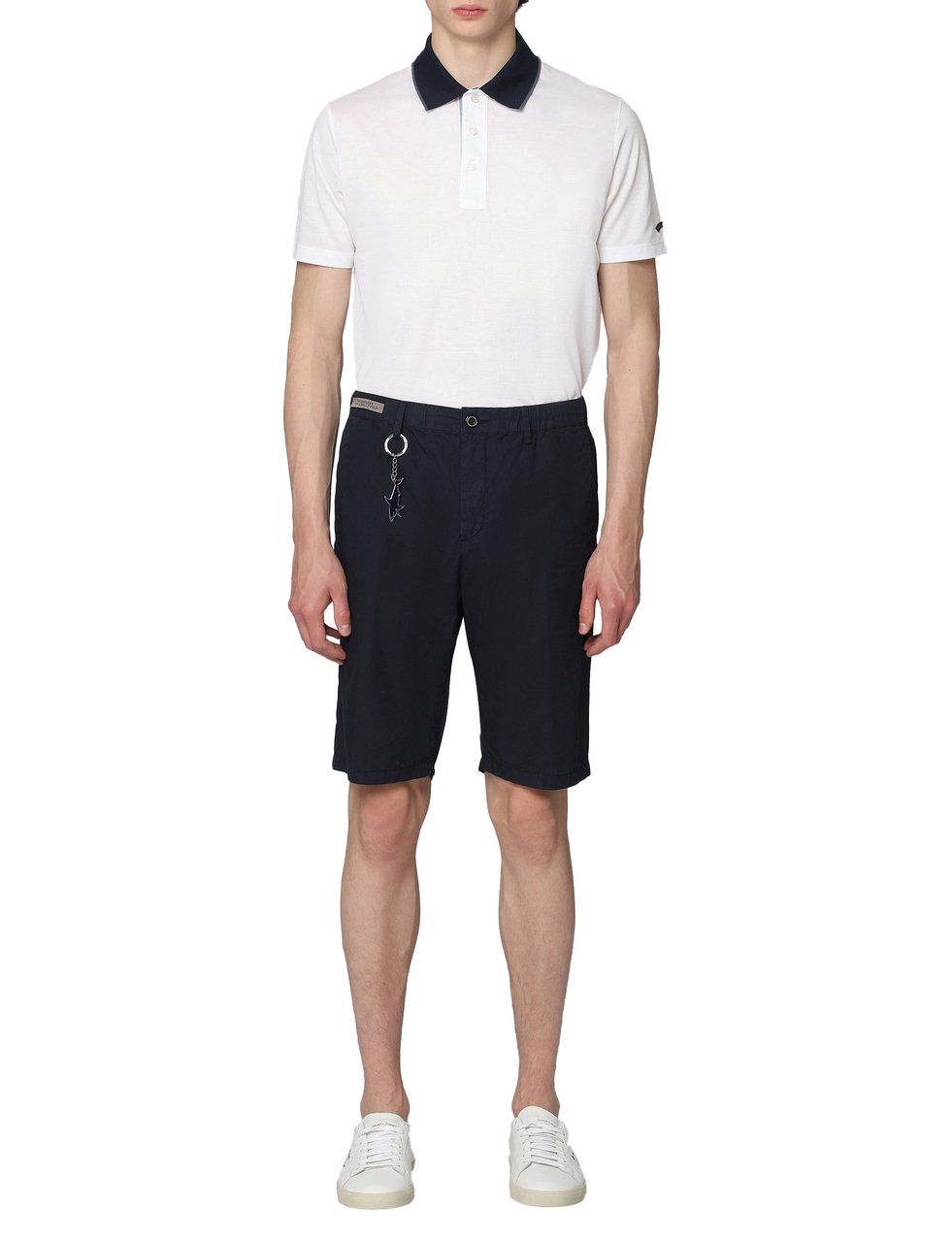 Paul & Shark Short sleeve cotton polo shirt Wit