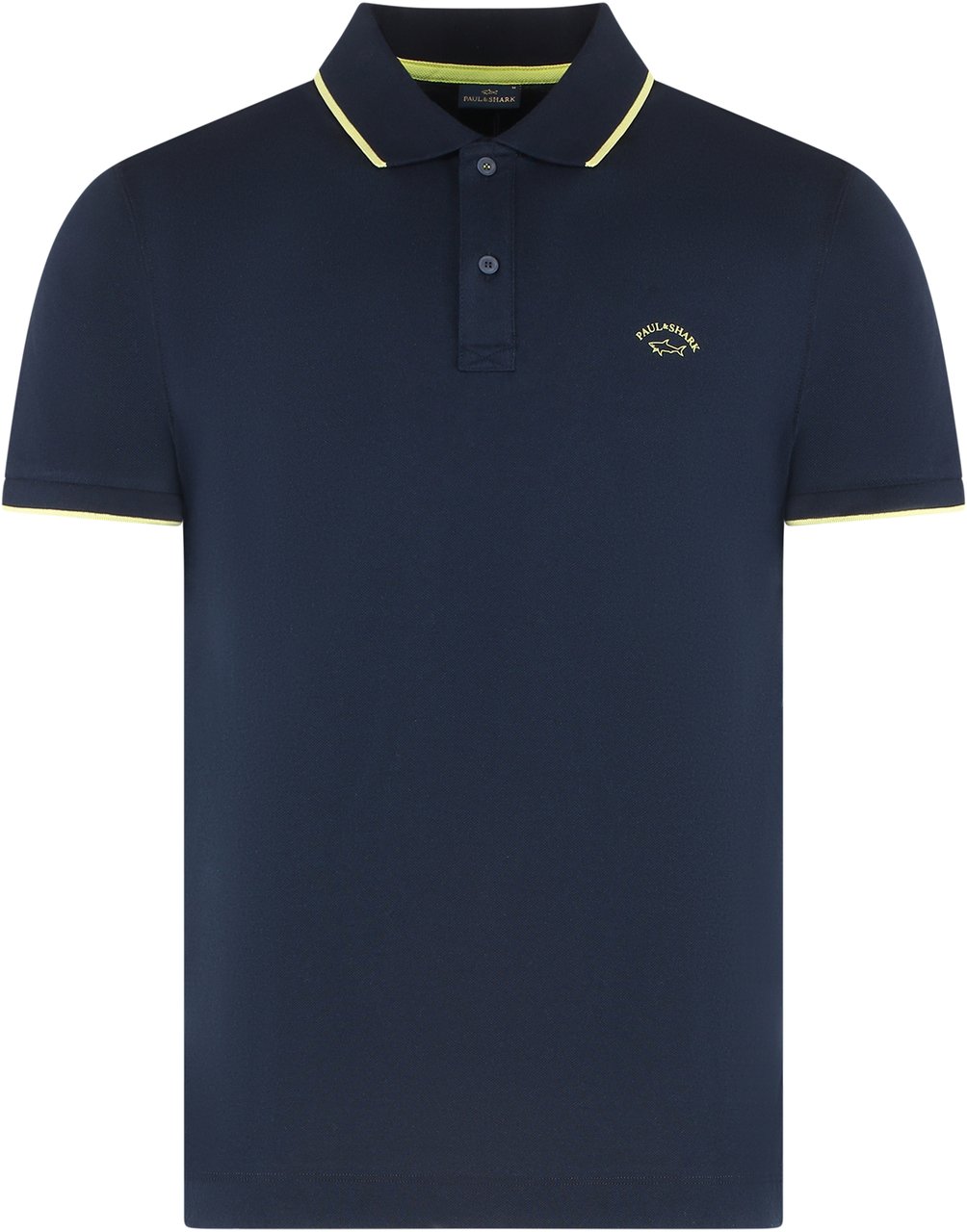 Paul & Shark Cotton-piqué polo shirt Blauw