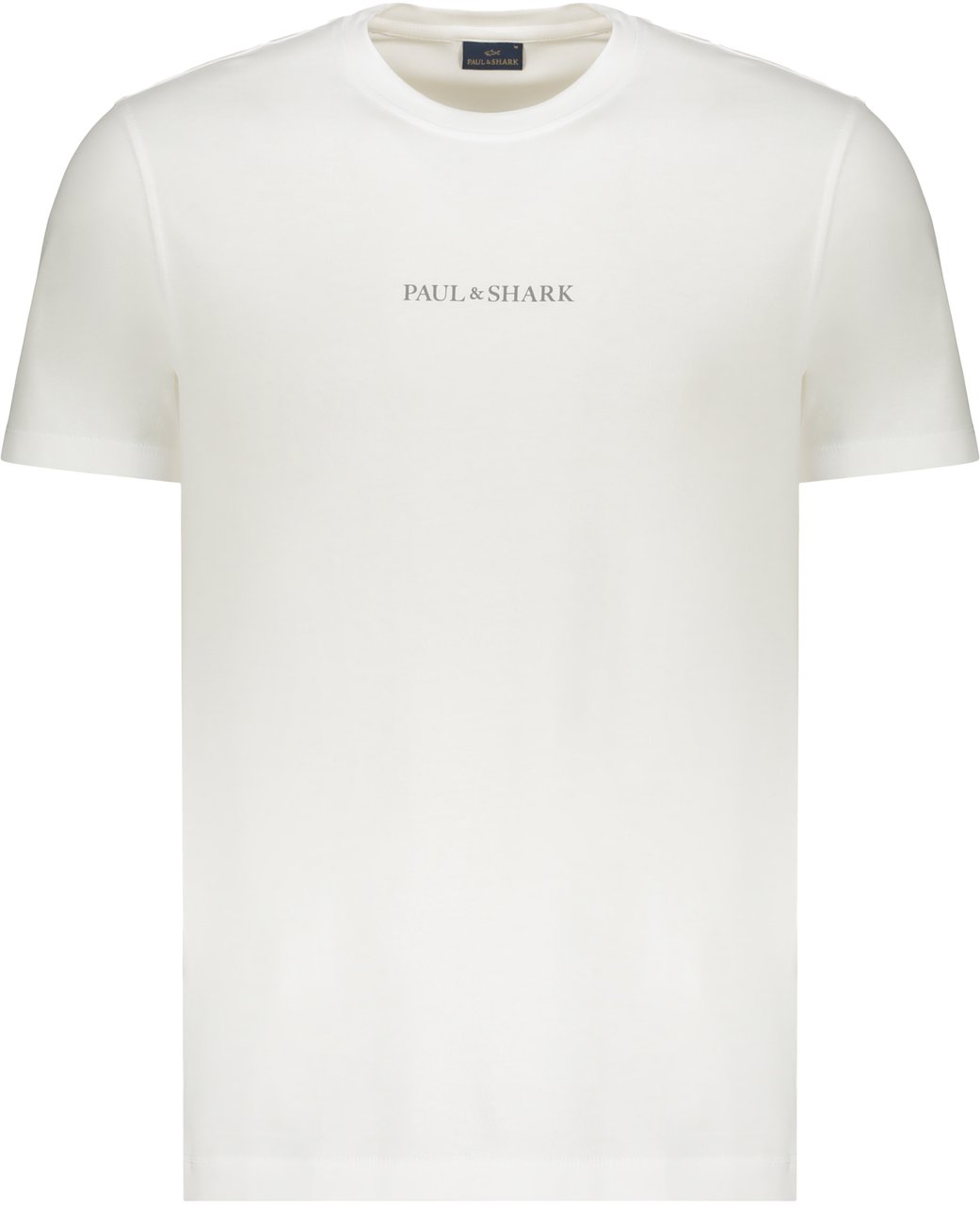 Paul & Shark White cotton T-shirt, classic fit Wit