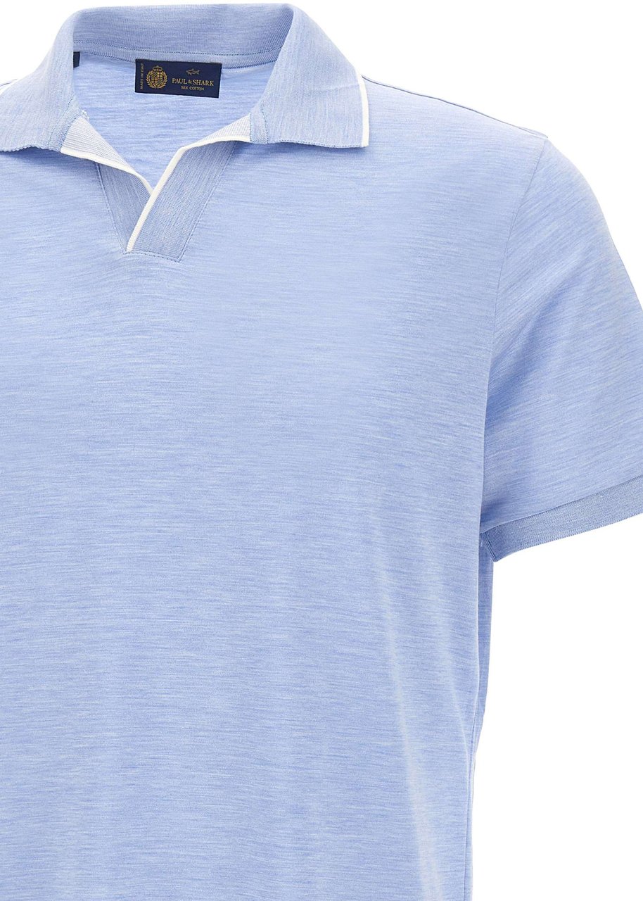 Paul & Shark T-Shirts And Polos Light Blue Lichtblauw