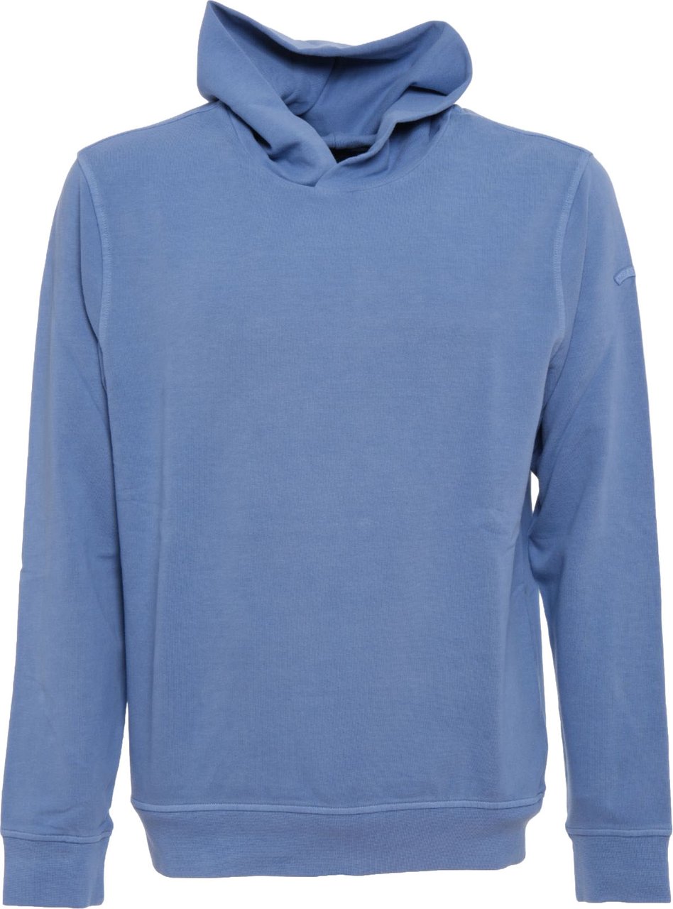 Paul & Shark High-Quality Light Blue Sweatshirt With Hood Blauw
