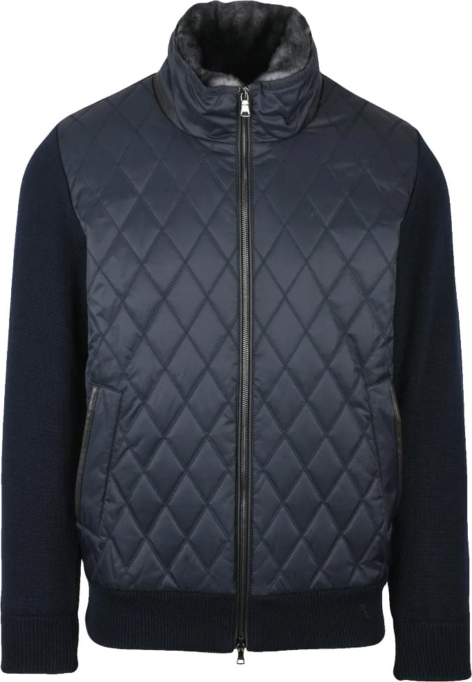 Paul & Shark Virgin Wool Coat - Grey Zwart