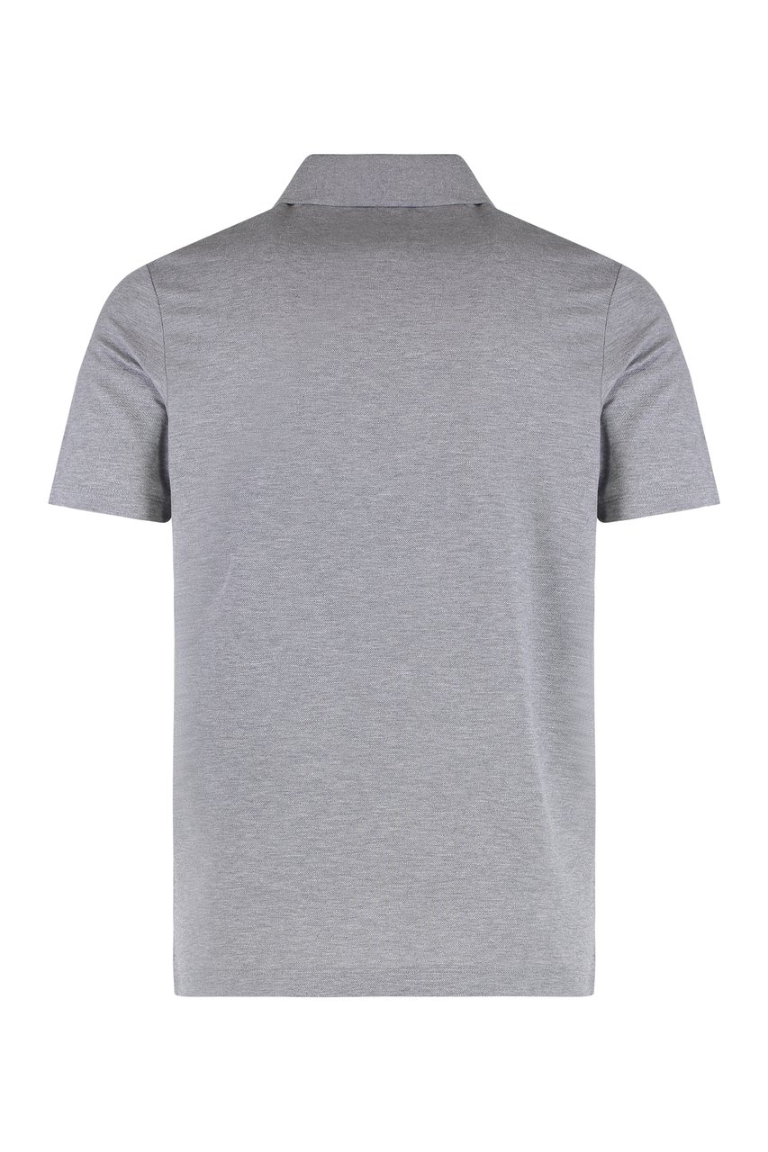 Paul & Shark Cotton piqué polo shirt Grijs