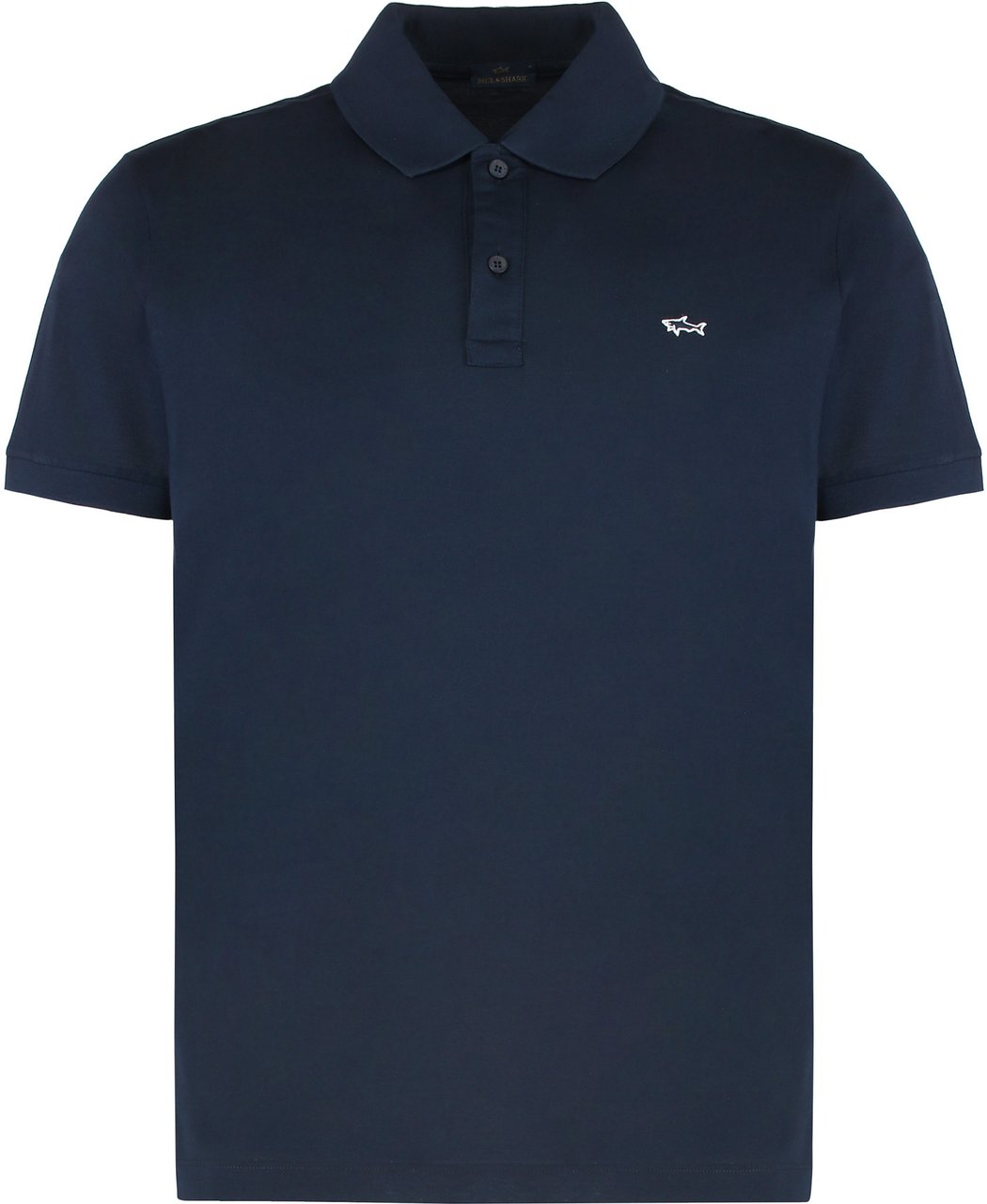 Paul & Shark Cotton piqué polo shirt Blauw