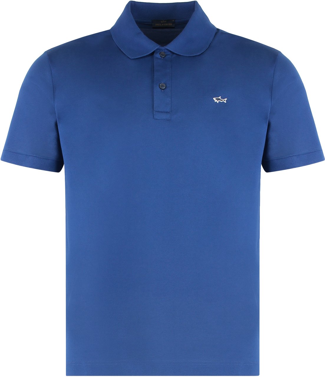 Paul & Shark Cotton piqué polo shirt Blauw