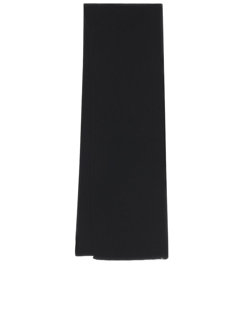 Paul & Shark Ribbed Knit Scarf With Minimalist Aesthetic Zwart