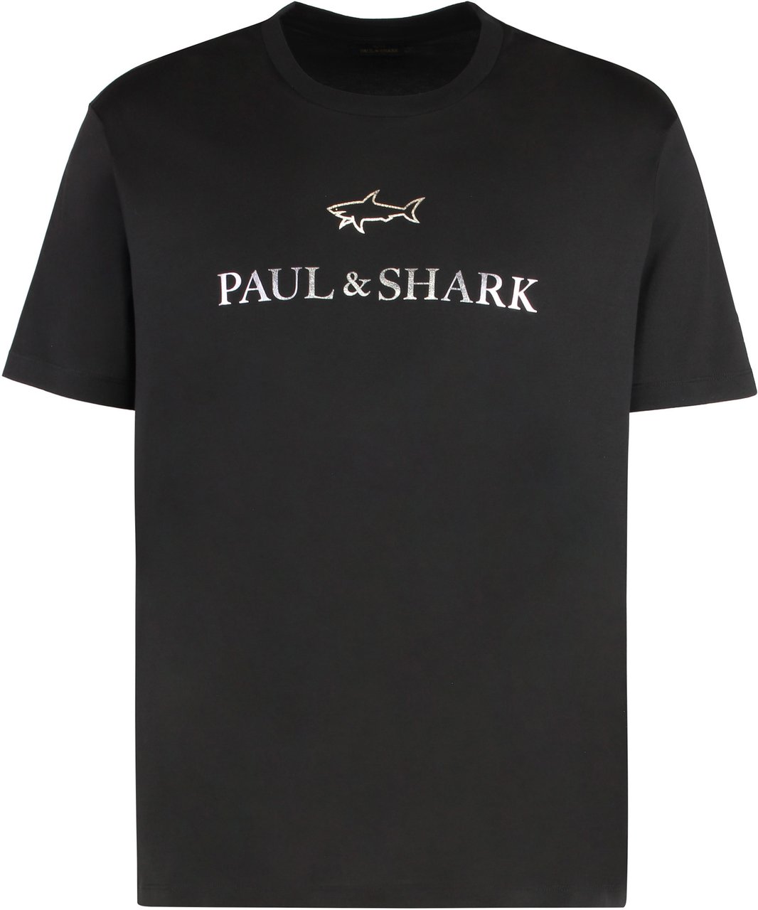 Paul & Shark T-shirt in cotton jersey with logo print Zwart