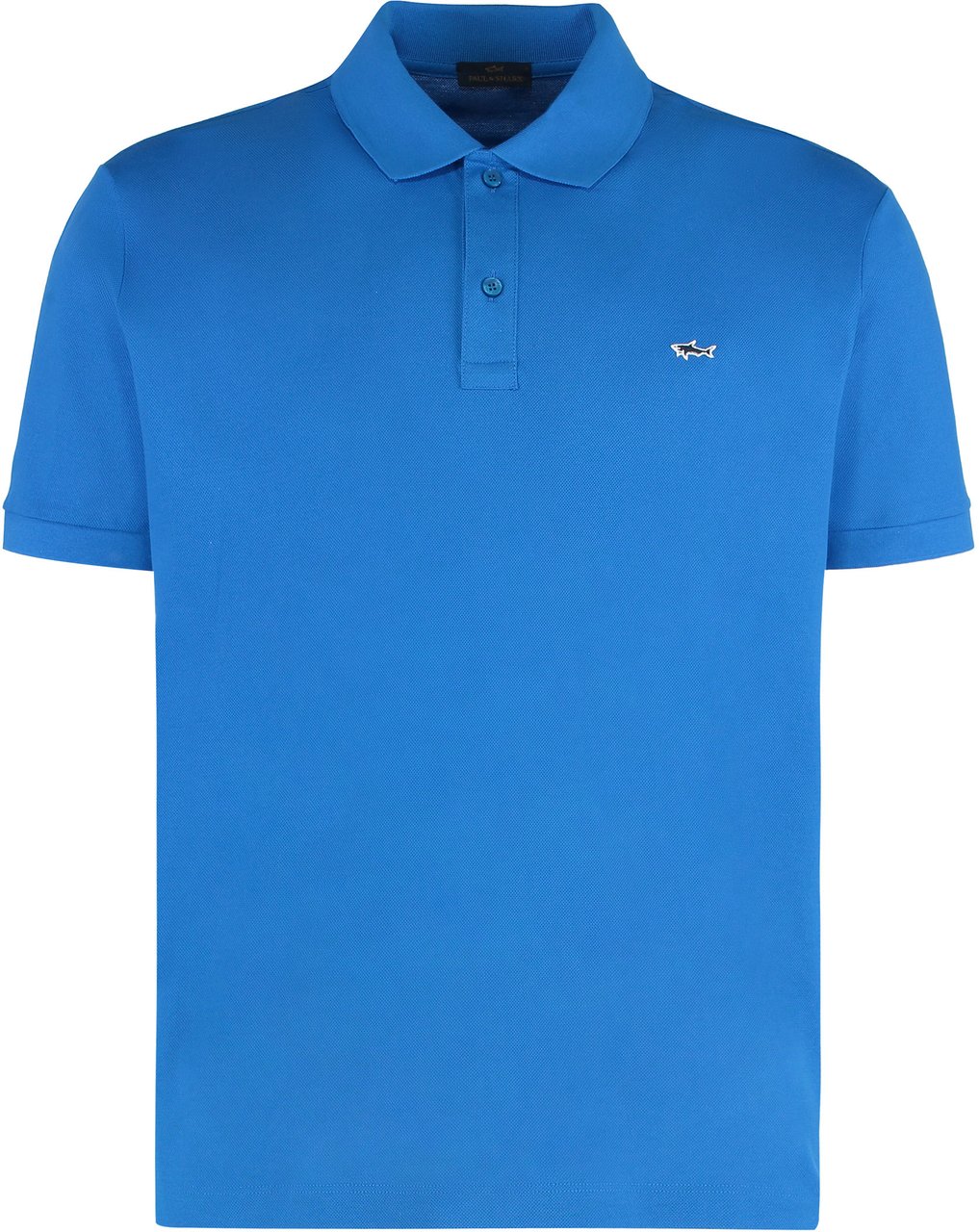 Paul & Shark Cotton piqué polo shirt Blauw