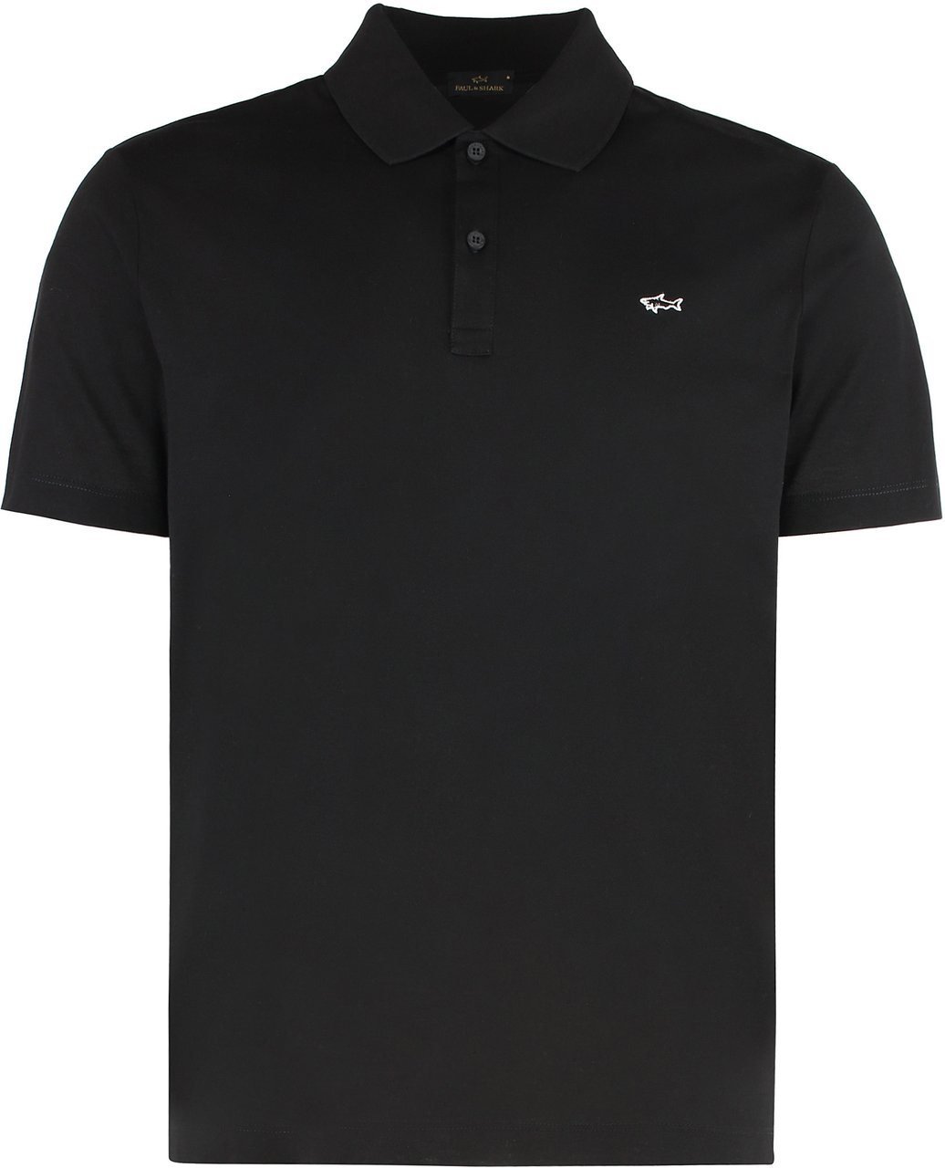 Paul & Shark Cotton piqué polo shirt Zwart