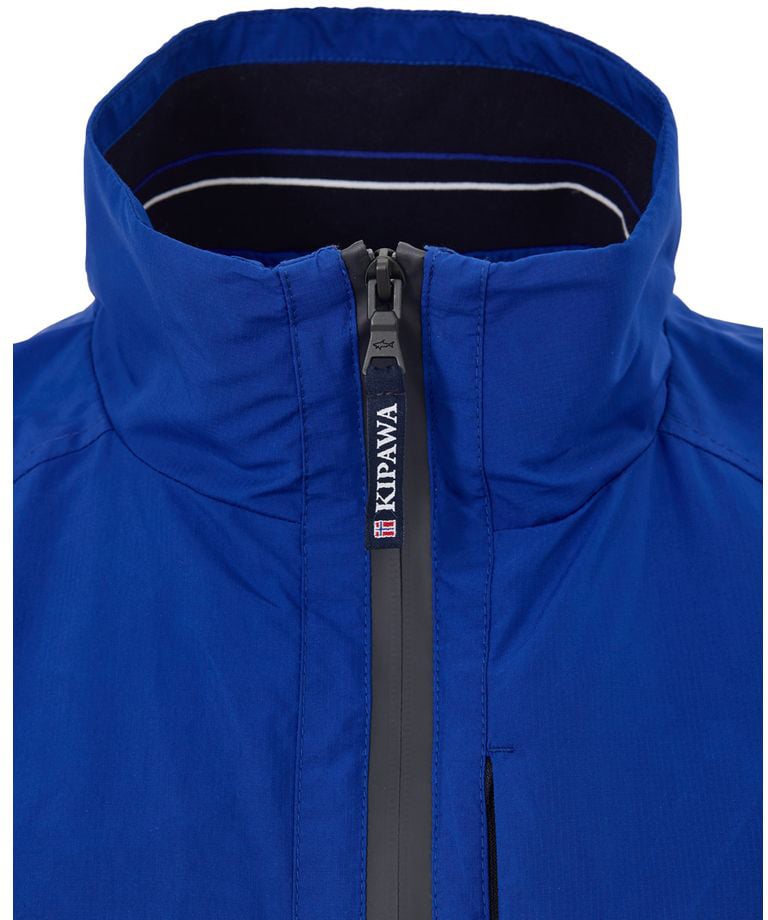 Paul & Shark Blue Polyester Sleveless Jacket Blauw