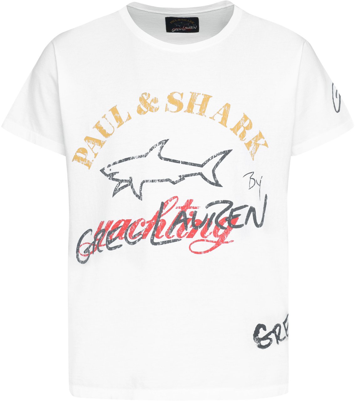 Paul & Shark Printed cotton T-shirt Wit