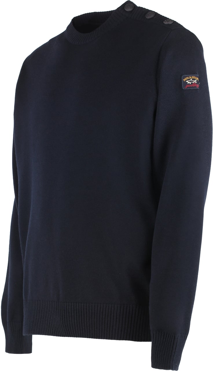 Paul & Shark virgin wool crew-neck sweater Blauw