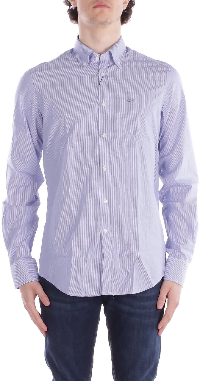 Paul & Shark Shirts Riga Celeste Blauw