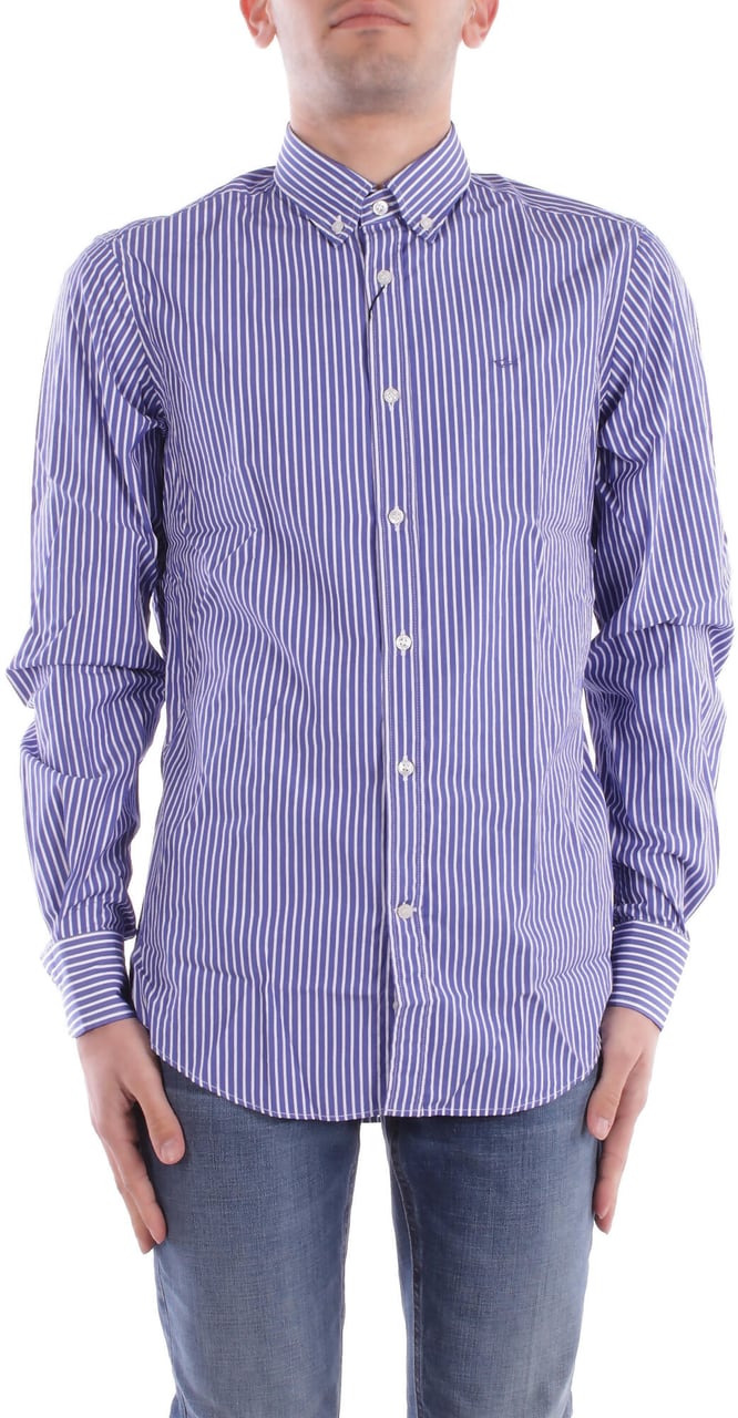 Paul & Shark Shirts Riga Larga Blu Blauw