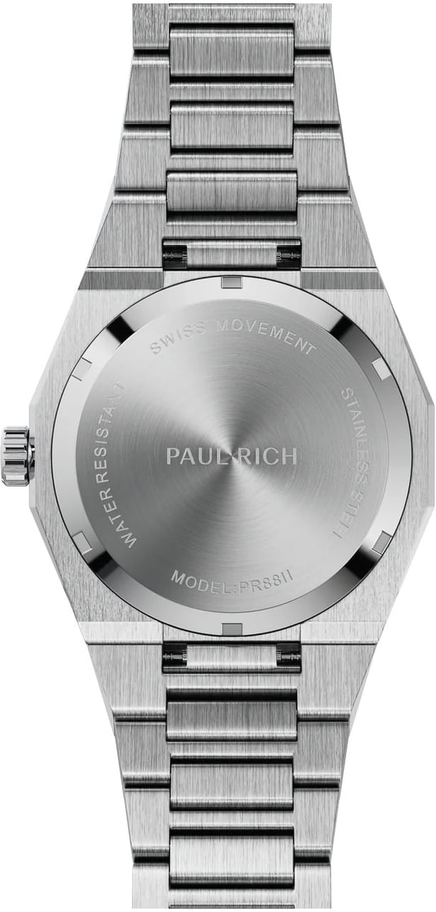 Paul Rich Star Dust II Pasha's Ruby Arabic Silver ARAB207 horloge Rood