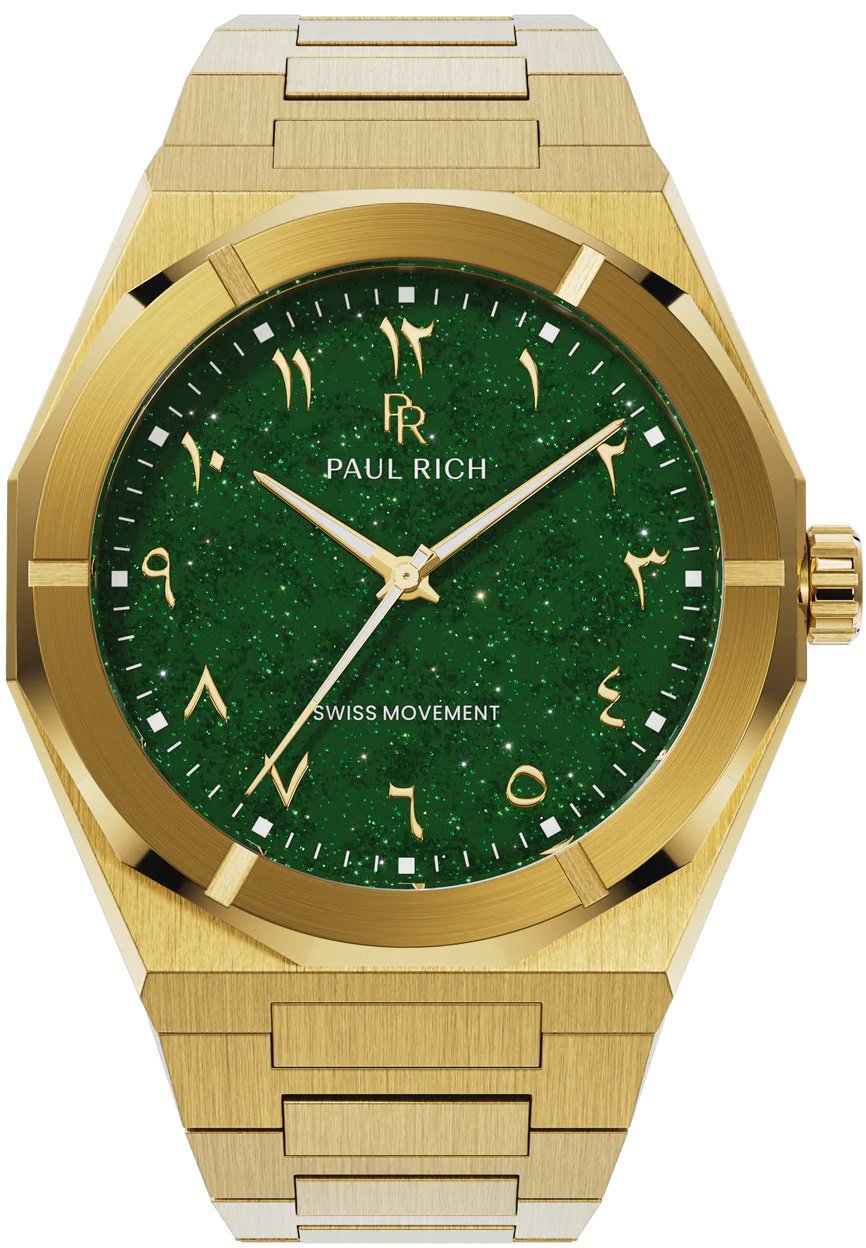 Paul Rich Star Dust II Emerald Dune Arabic Gold ARAB208 horloge Groen