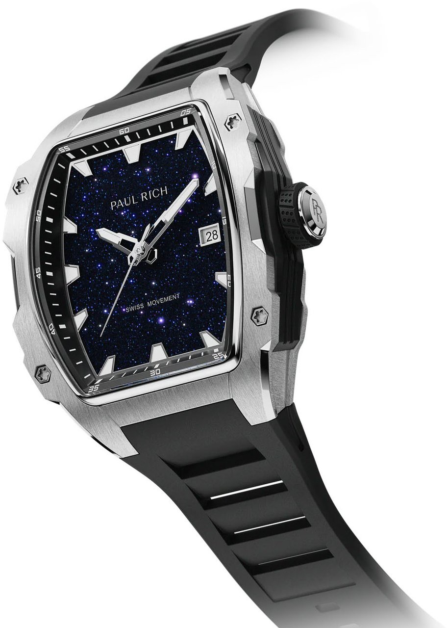 Paul Rich Astro Classic Abyss Silver Black AS01 horloge Blauw