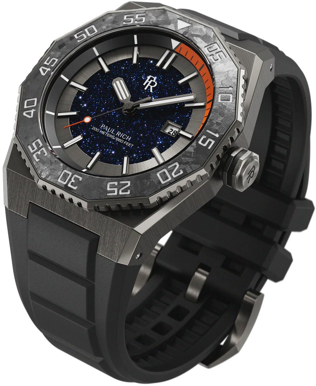 Paul Rich Aquacarbon Pro Forged Grey DIV01 horloge Blauw