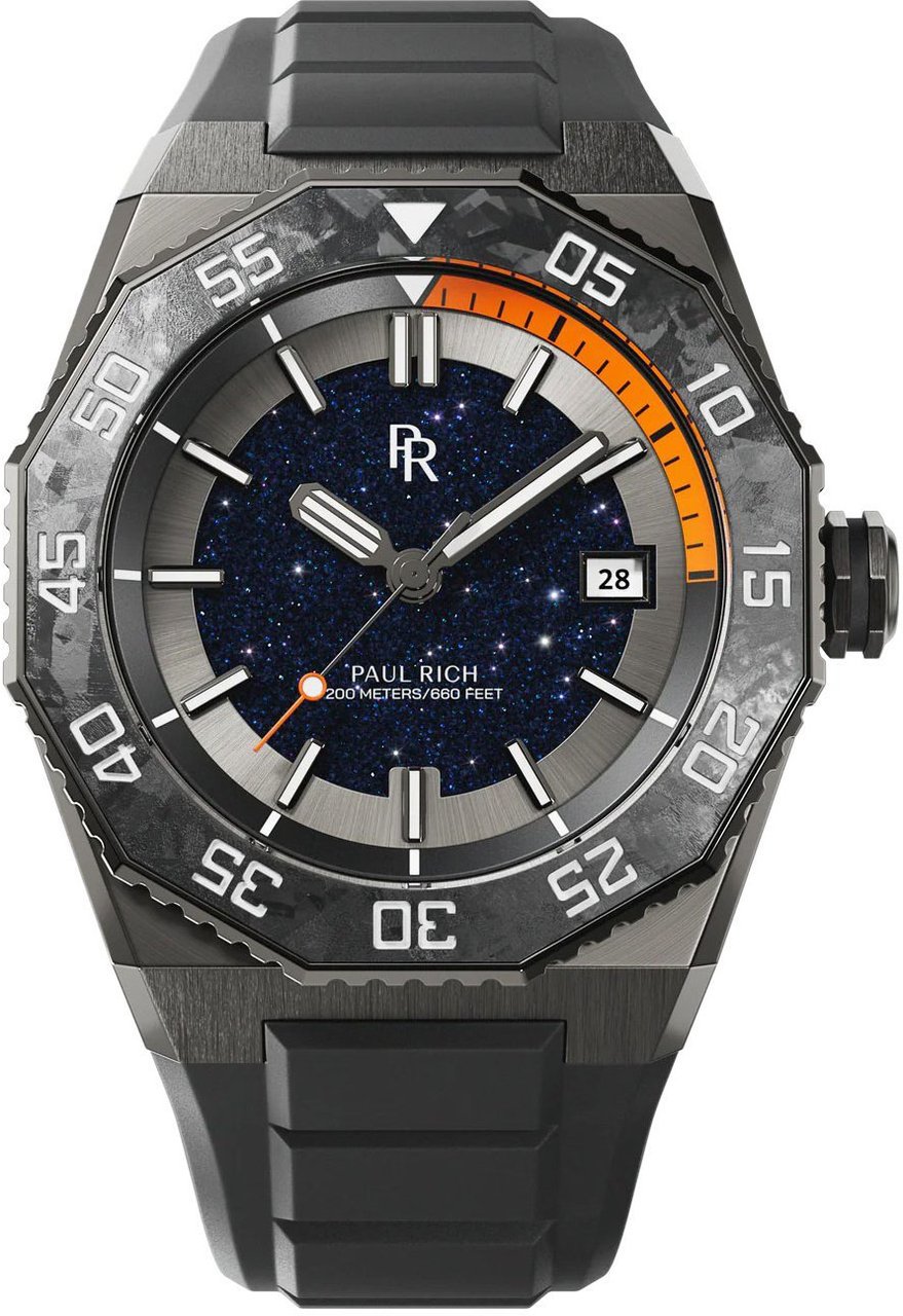 Paul Rich Aquacarbon Pro Forged Grey DIV01-A automatisch horloge Blauw