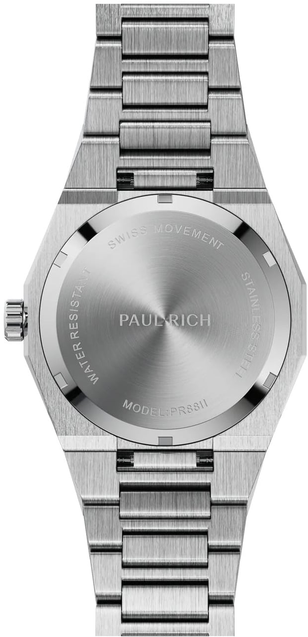 Paul Rich Frosted Star Dust II Pasha's Ruby Arabic Silver FARAB207 horloge Rood