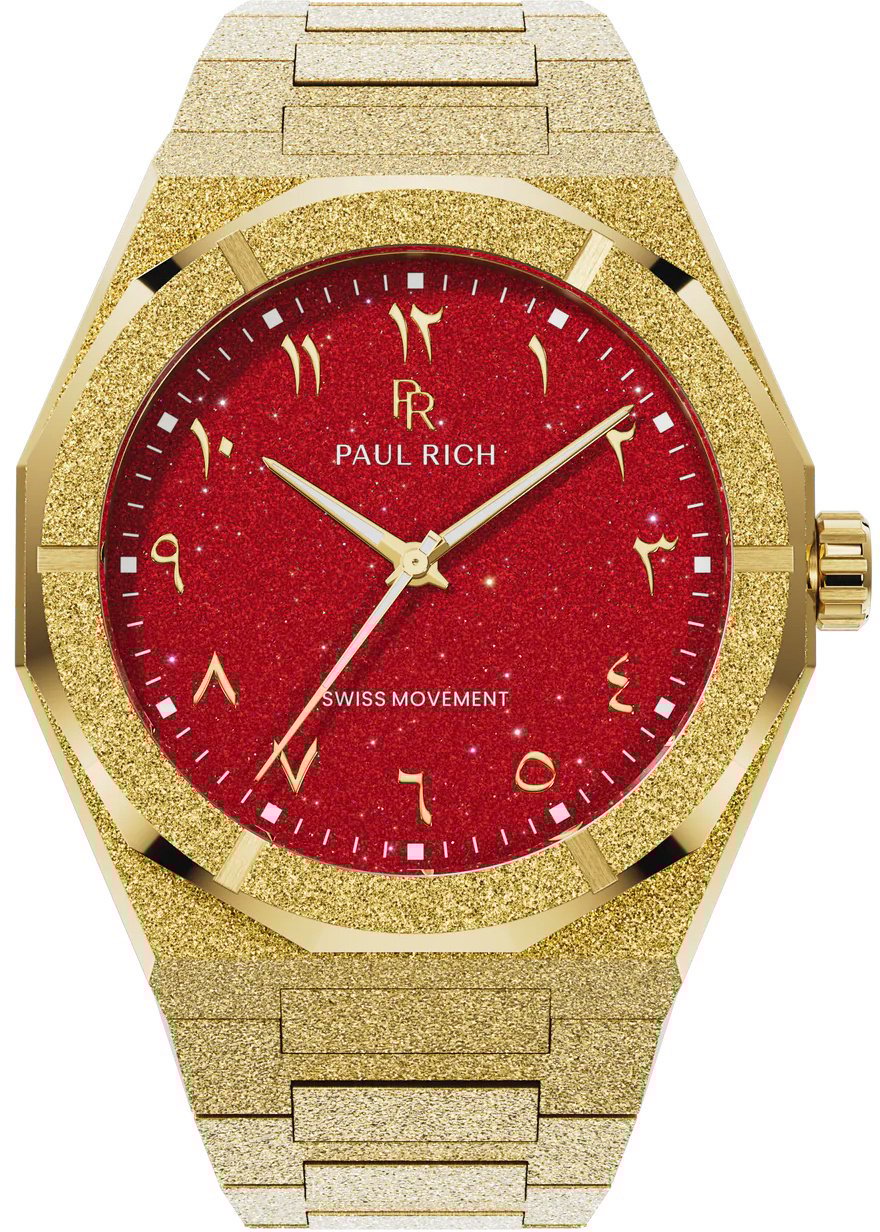 Paul Rich Frosted Star Dust II Desert Flame Arabic Gold FARAB209 horloge Rood