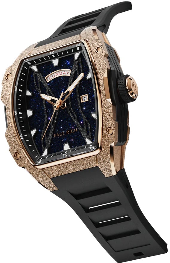 Paul Rich Astro Day & Date Eclipse Gold FAS13 horloge 42.5 mm Blauw