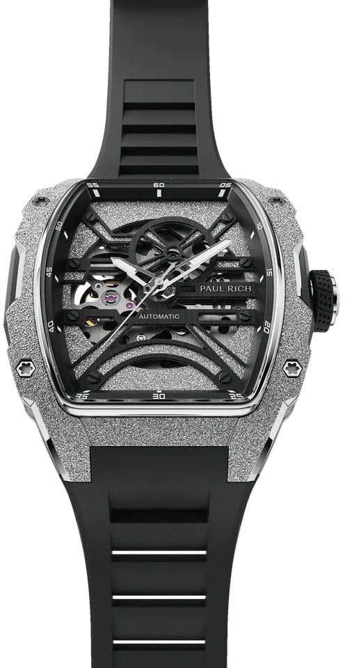 Paul Rich Astro Skeleton Abyss Silver automatisch FAS22 horloge 42.5 mm Zilver