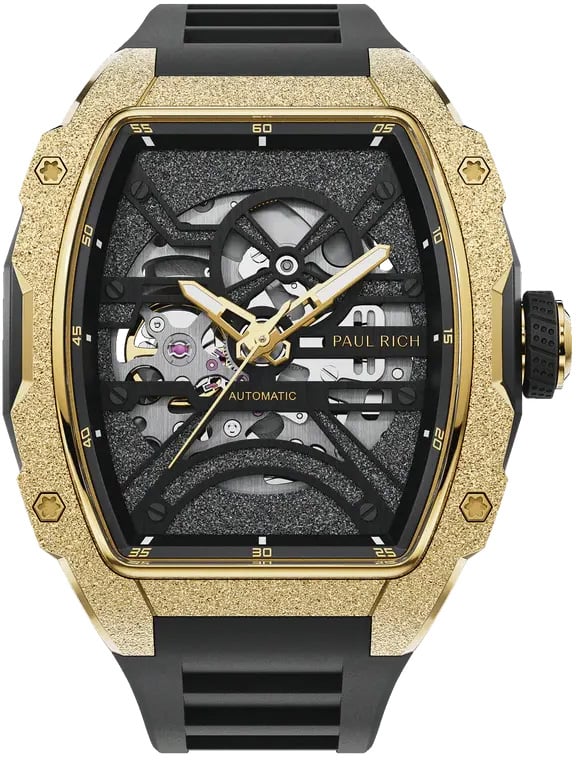 Paul Rich Astro Skeleton Mason Gold FAS24 automatisch horloge 42.5 mm Zwart