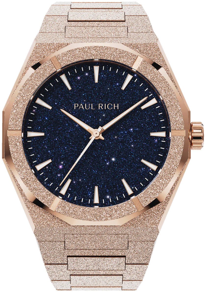 Paul Rich Frosted Star Dust II Rose Gold FRSD204 horloge Blauw