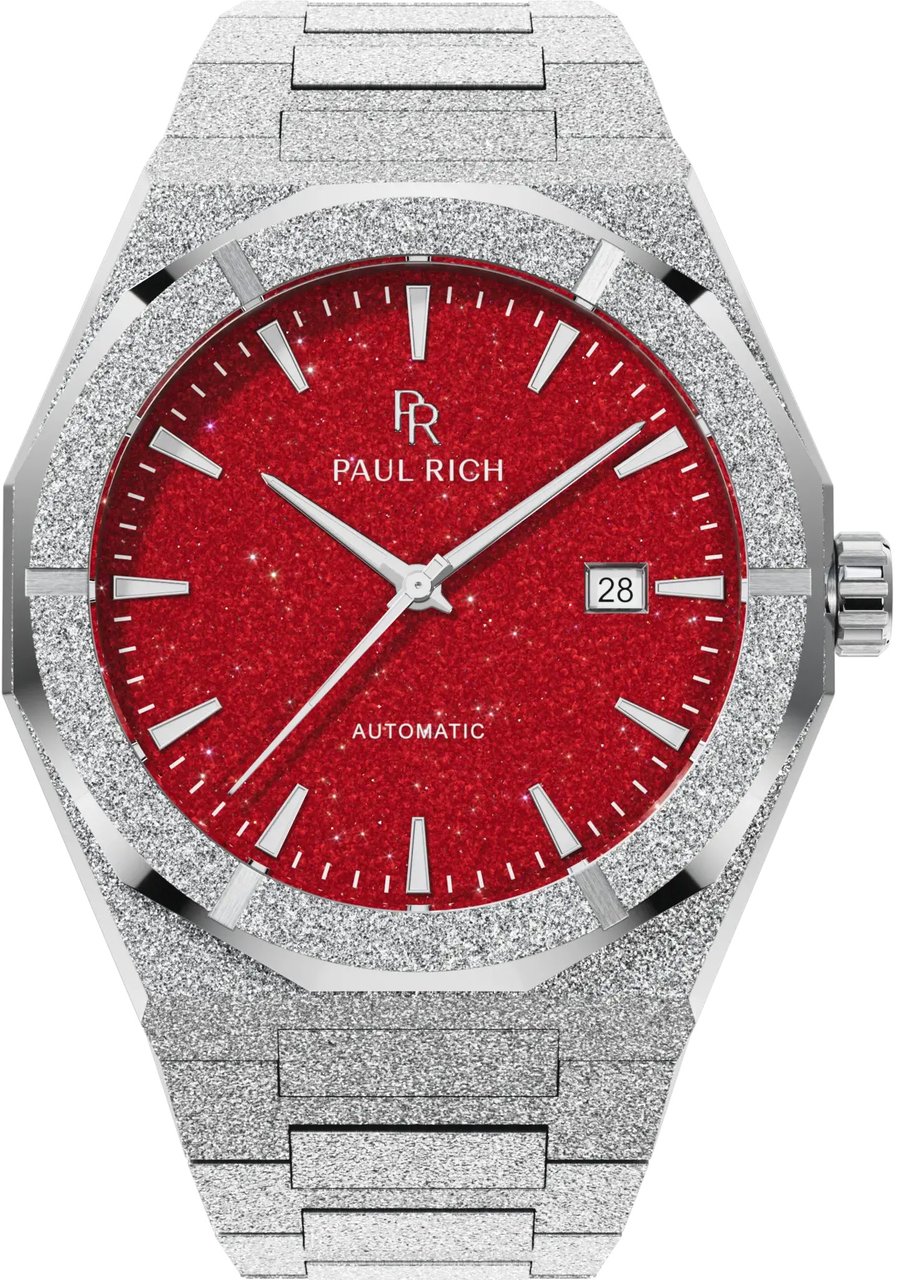 Paul Rich Frosted Star Dust II Silver Red FSDA06  Automatic horloge Rood