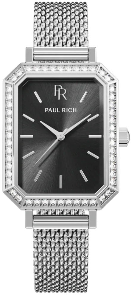 Paul Rich Icon Silver Black ICO04 dameshorloge Zwart