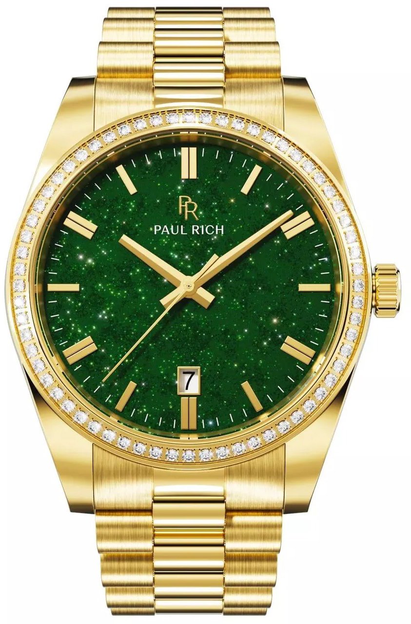 Paul Rich Legacy Aventurine Gold Green LEG01 horloge Groen