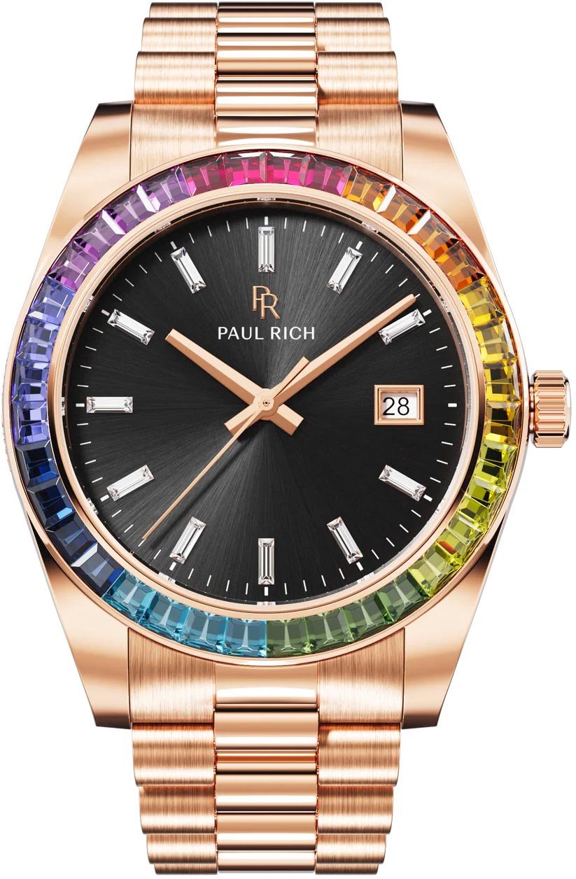 Paul Rich Legacy Rainbow Limited Rose Gold LEG03RA horloge Zwart