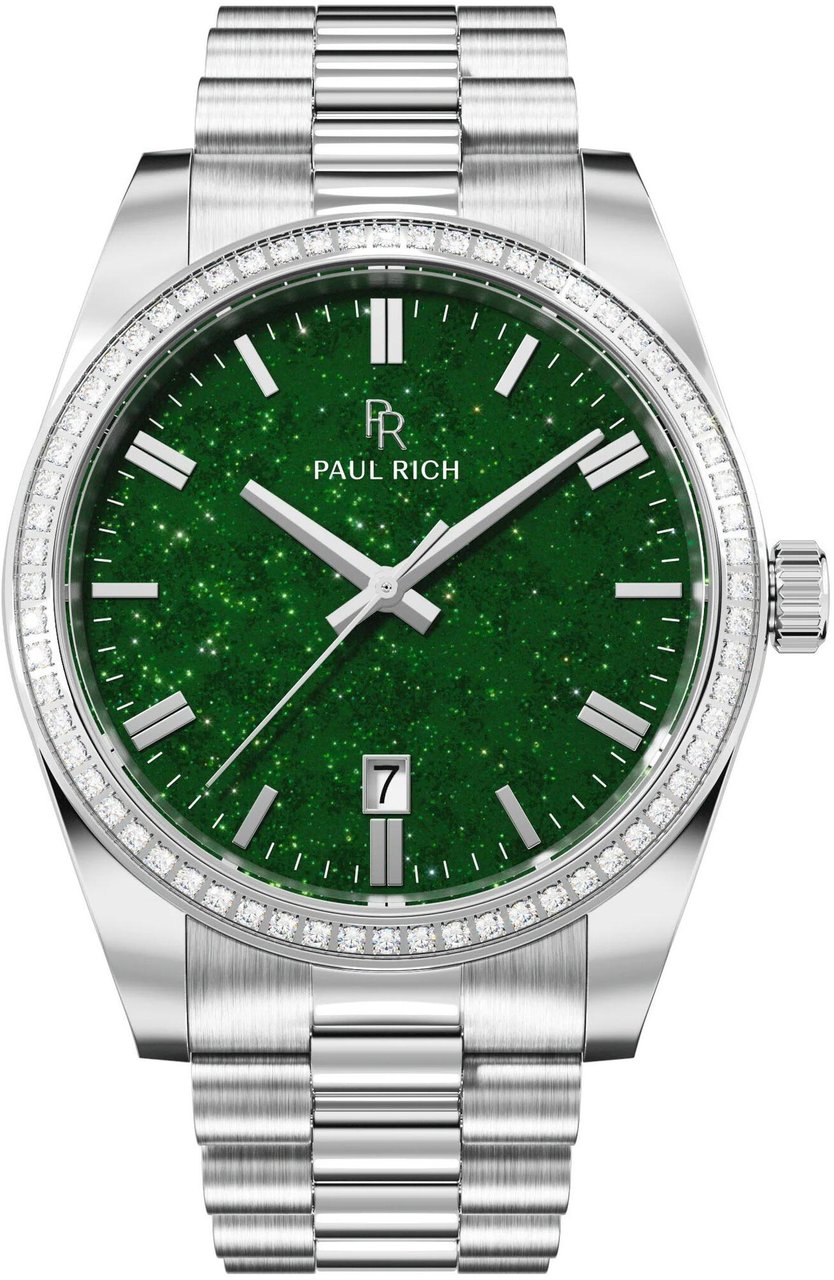 Paul Rich Legacy Aventurine Silver Green LEG09 horloge Groen