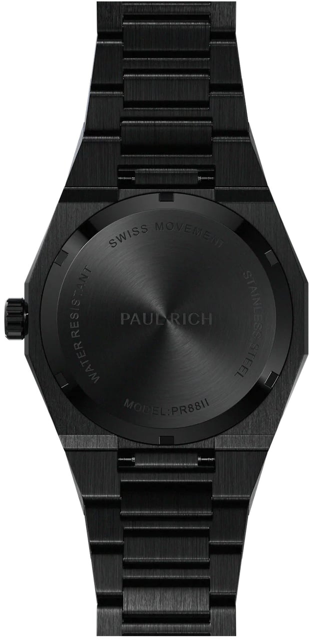 Paul Rich Moonphase Frosted Star Dust II Black MOON07 horloge Blauw