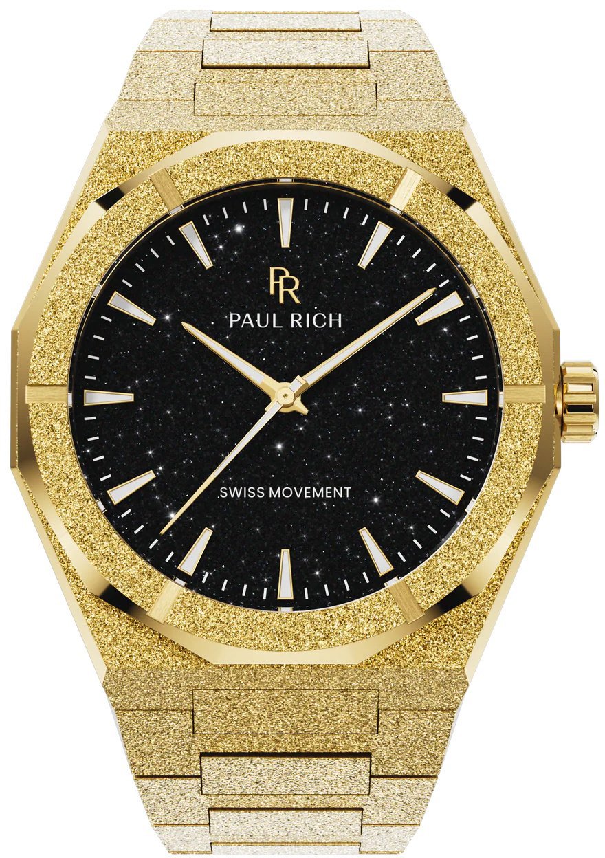Paul Rich Frosted Star Dust II Void Gold Black VOID02 horloge Zwart