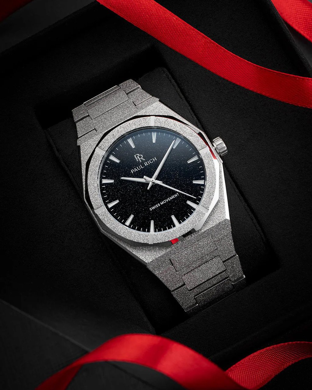 Paul Rich Frosted Star Dust II Void Silver Black VOID04 horloge Zwart