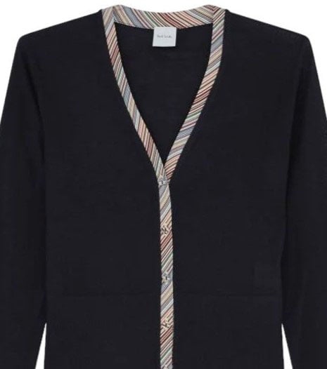 Paul Smith Cardigan Navy ganse et boutons Bayadère W1R 479N N11054 49 Paul Smith Femme Divers