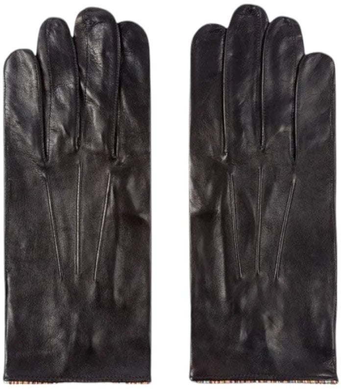 Paul Smith Gants cuir Noir bord baya poignets M1A 028D AG21 79 Paul Smith Homme Zwart